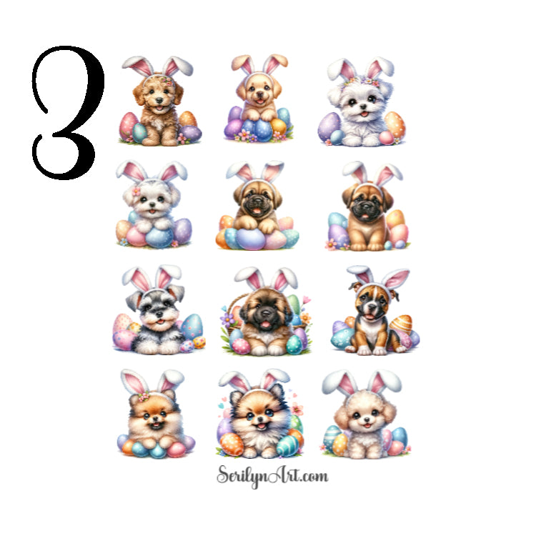 Easter Dogs Sticker Sheet