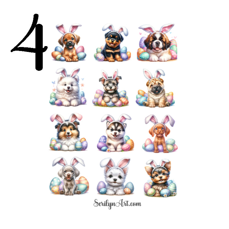 Easter Dogs Sticker Sheet