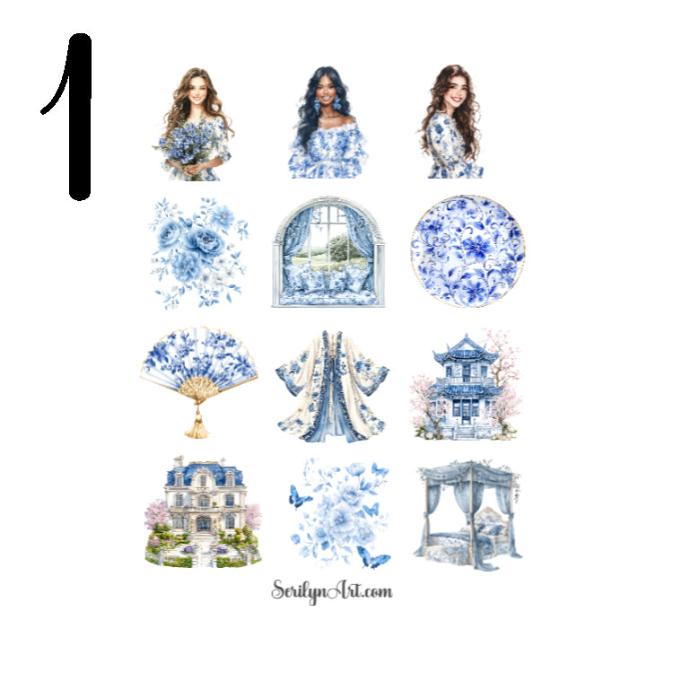 Elegant Chinoiserie Sticker Sheet