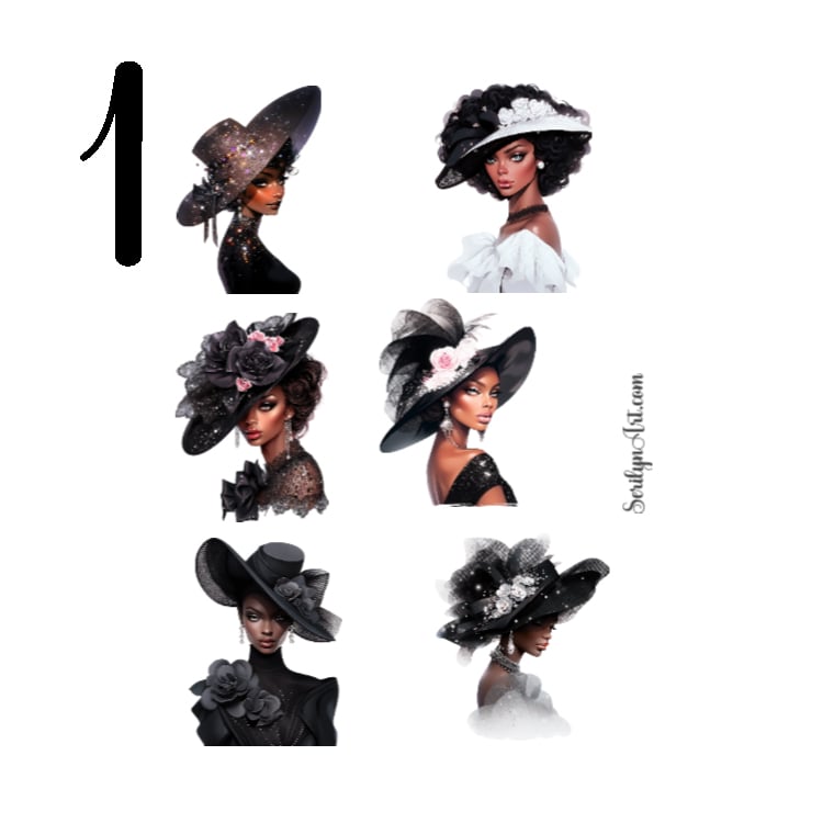 Elegant Ladies Sticker Sheet