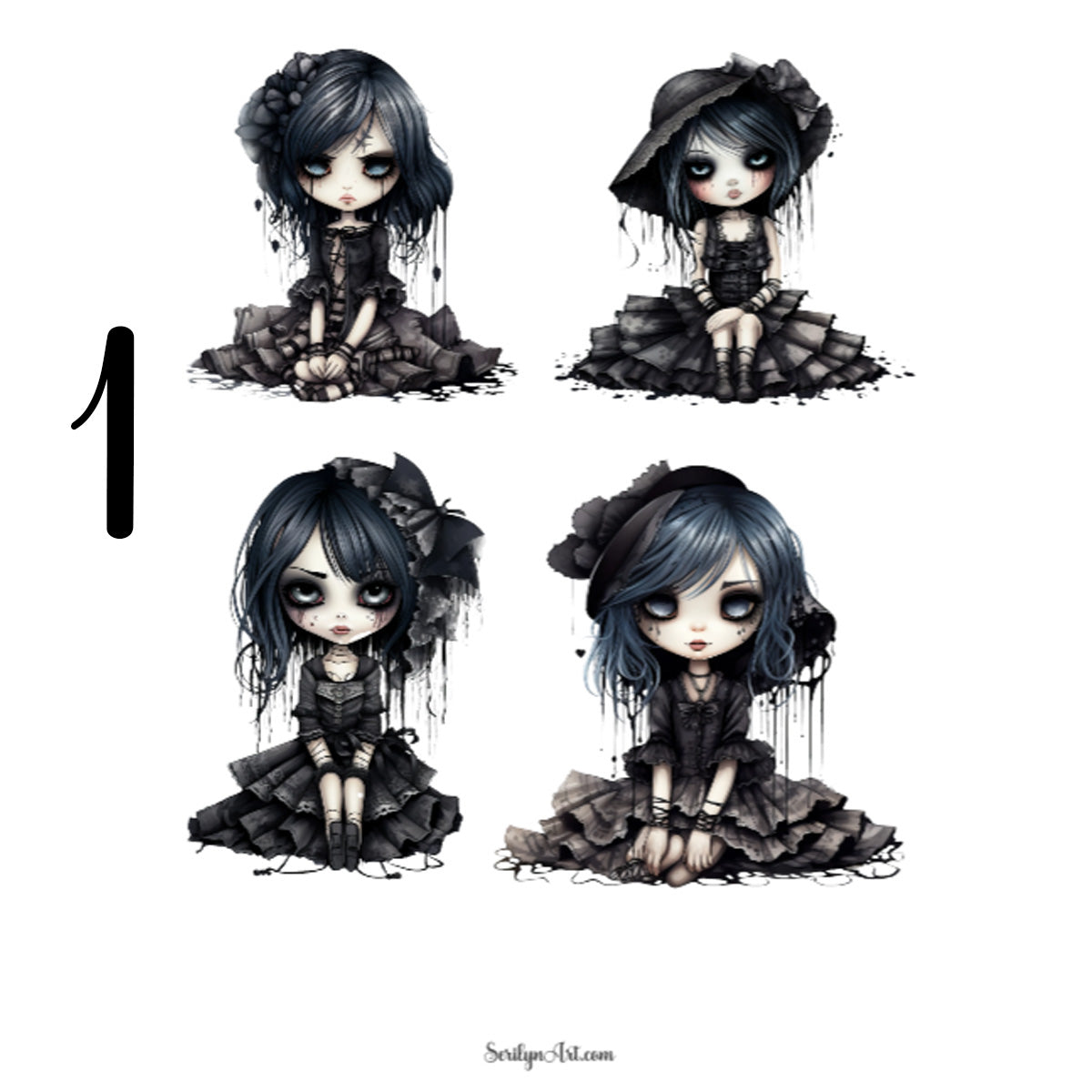 Emo Girls Sticker Sheet