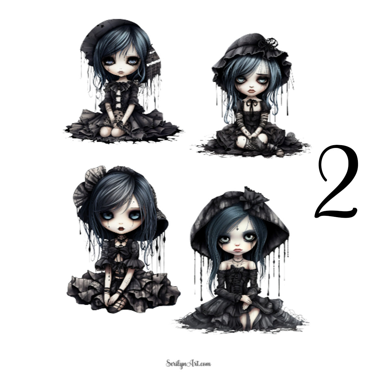 Emo Girls Sticker Sheet