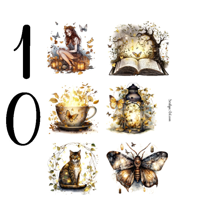 Enchanted Fireflies Sticker Sheet