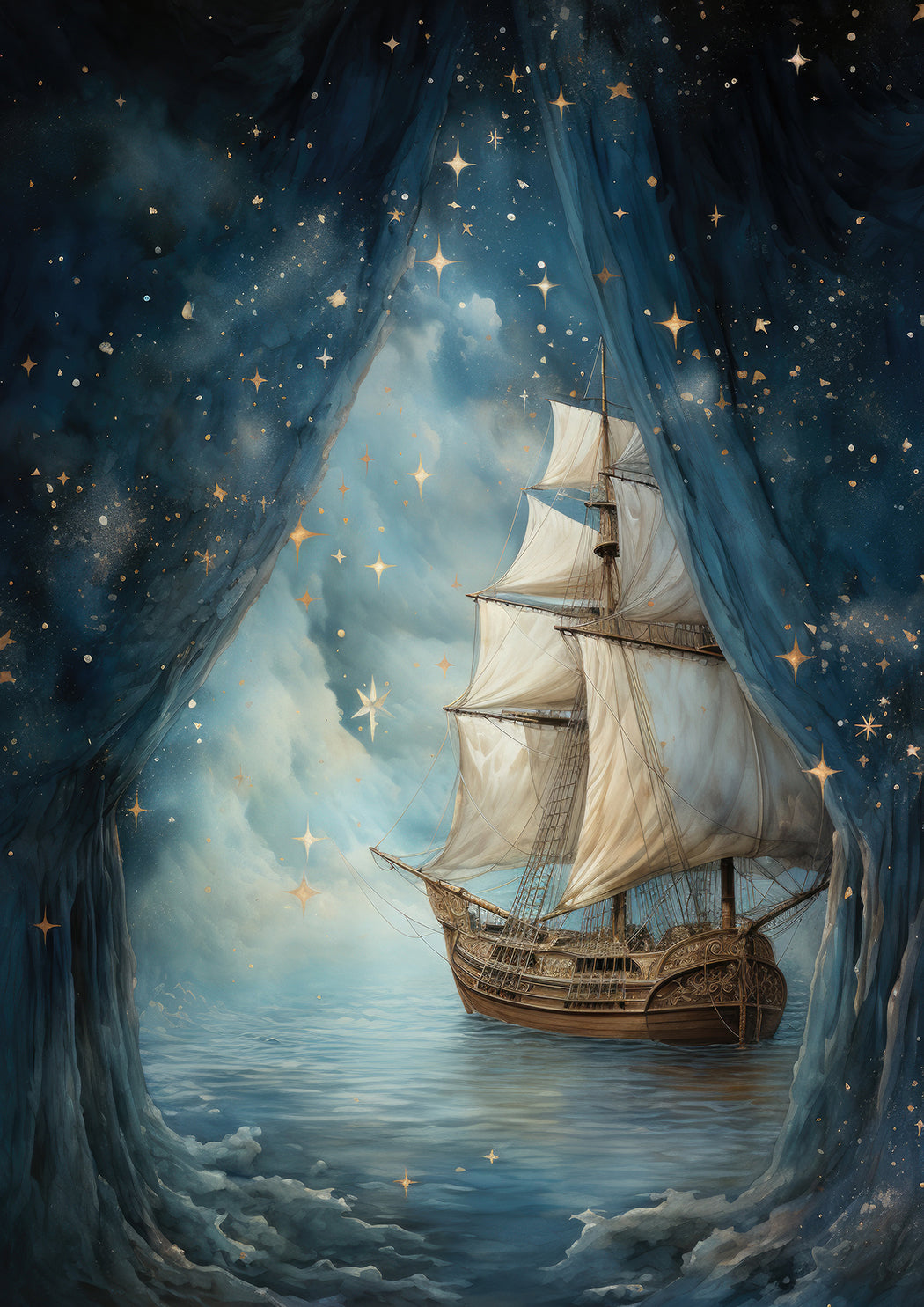 Enchanted Stars Blue Dashboards