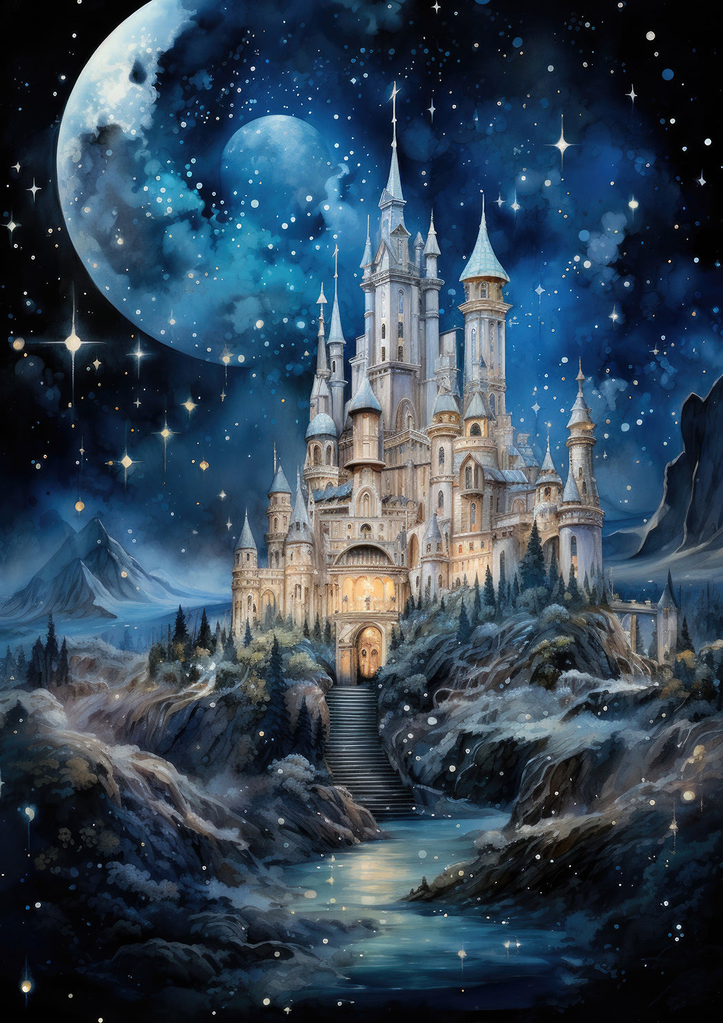 Enchanted Stars Blue Dashboards