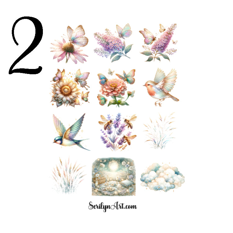 Ethereal Spring Garden Sticker Sheet