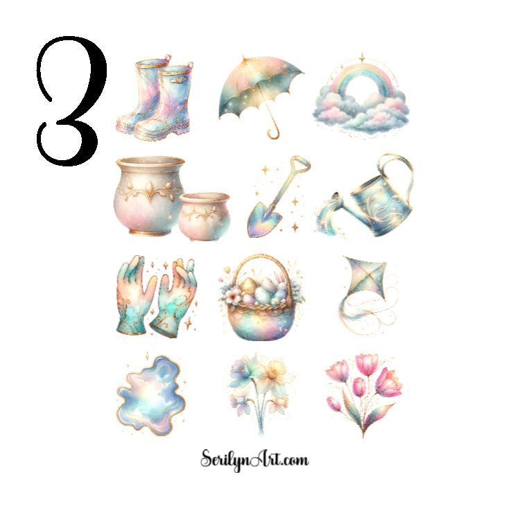 Ethereal Spring Garden Sticker Sheet