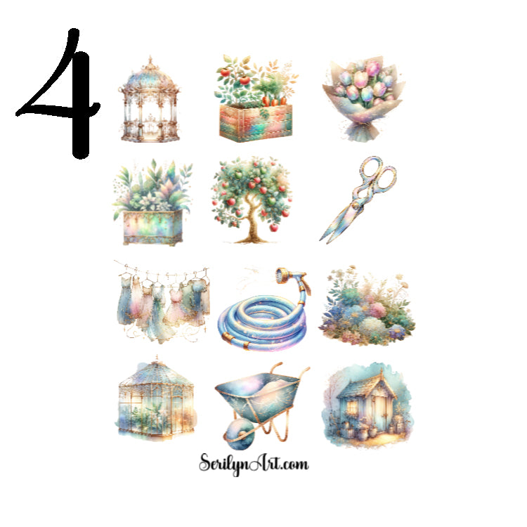 Ethereal Spring Garden Sticker Sheet