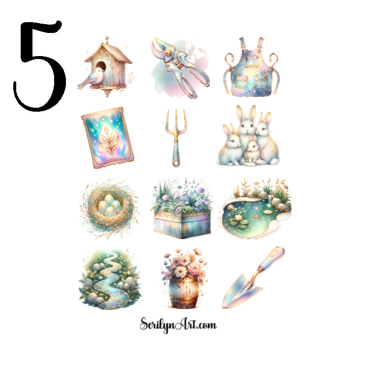 Ethereal Spring Garden Sticker Sheet