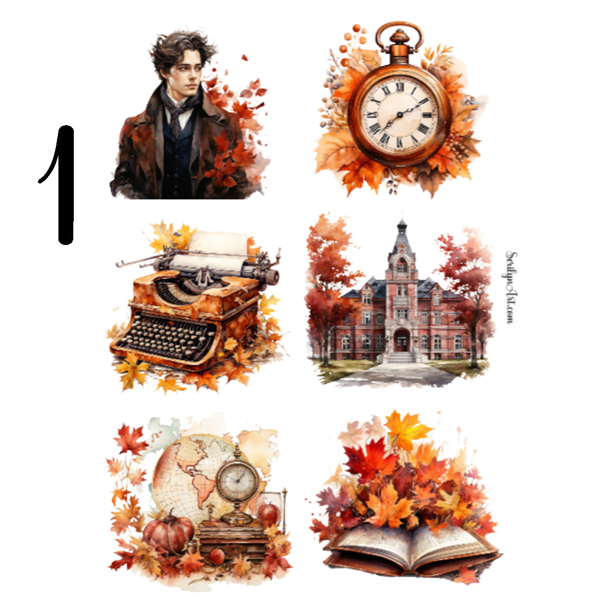 Fall Academia Sticker Sheet
