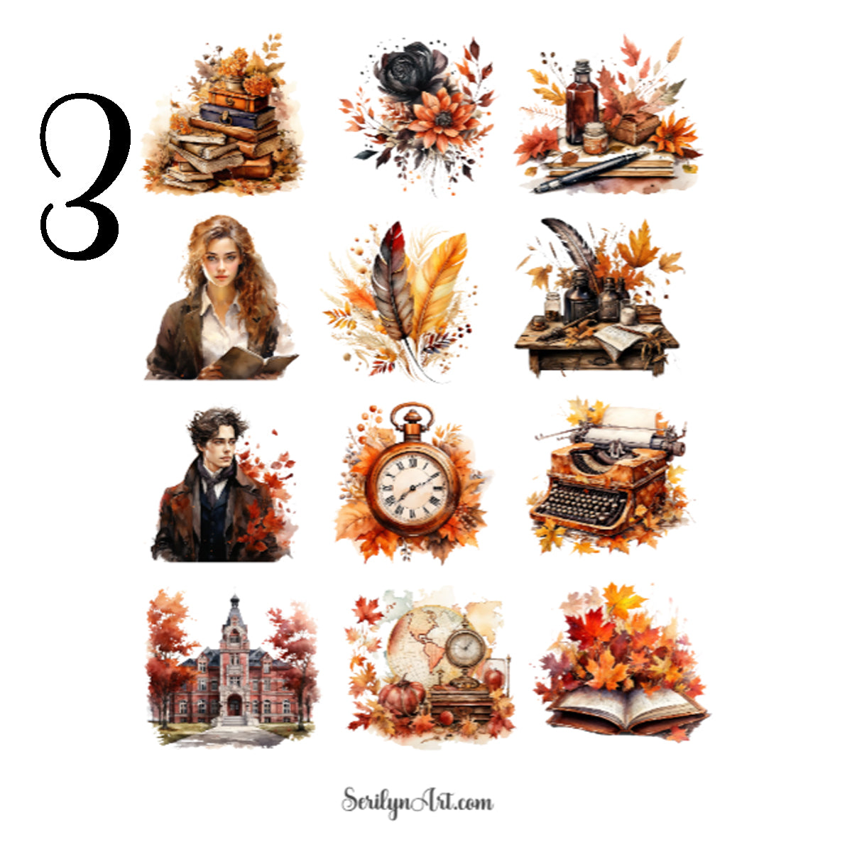 Fall Academia Sticker Sheet