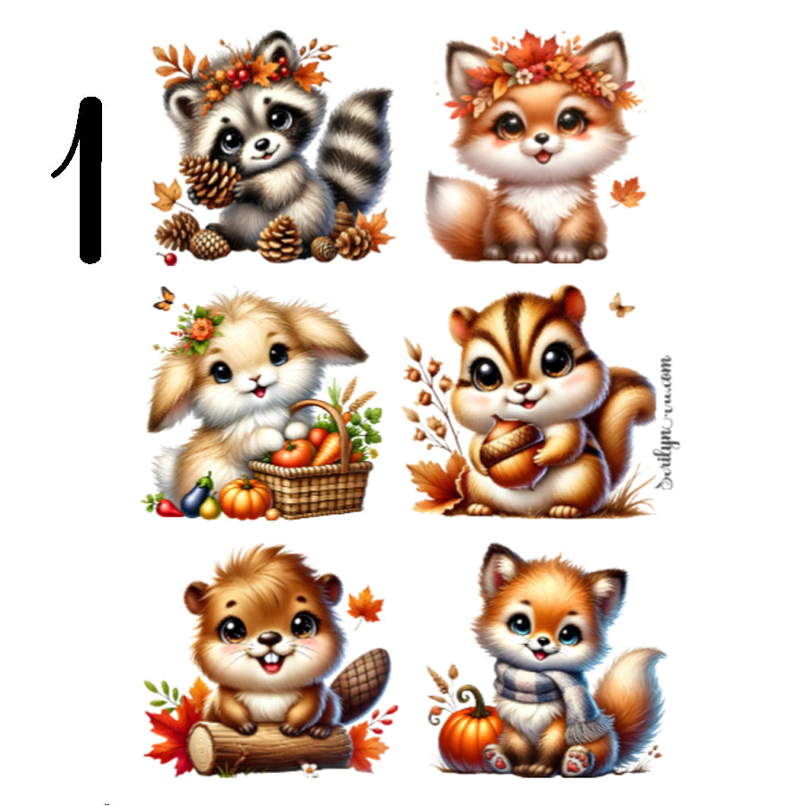 Fall Animals Sticker Sheet