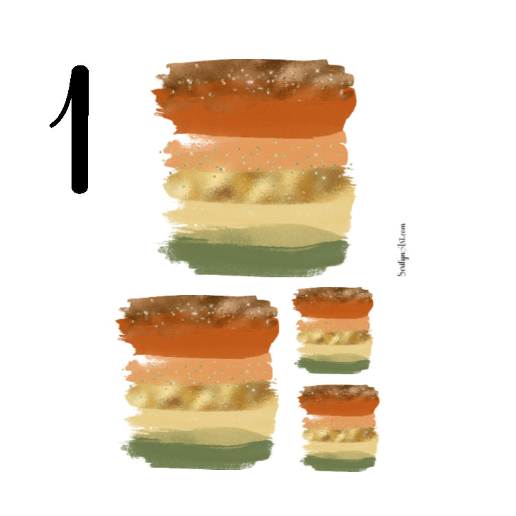 Fall Brushstrokes Sticker Sheet