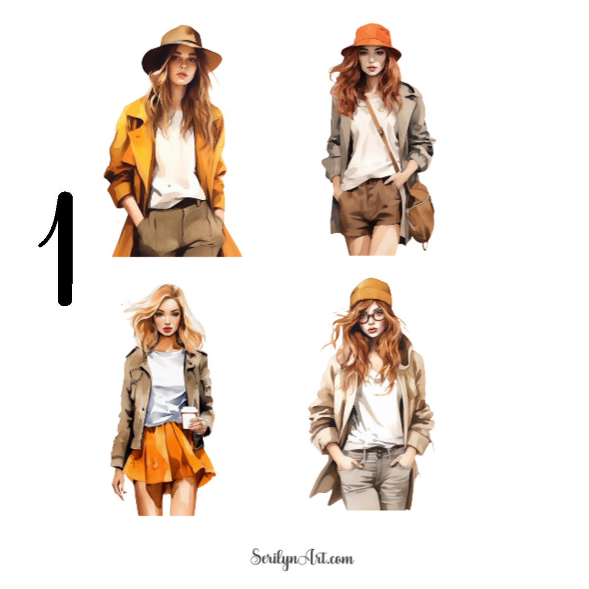 Fall Fashion Sticker Sheet