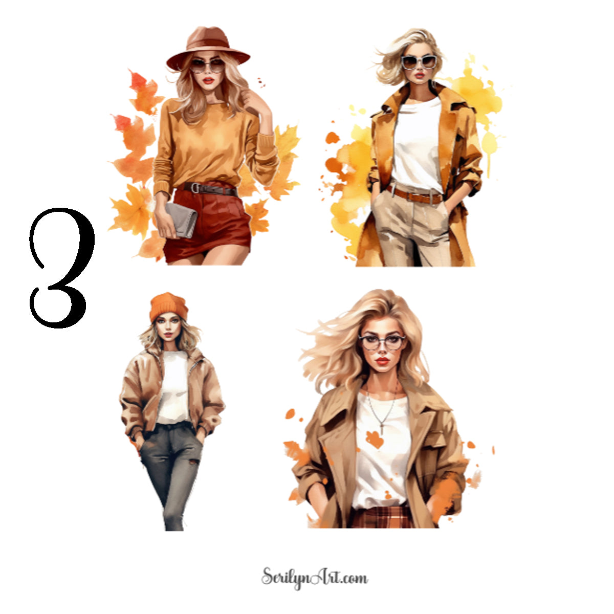 Fall Fashion Sticker Sheet