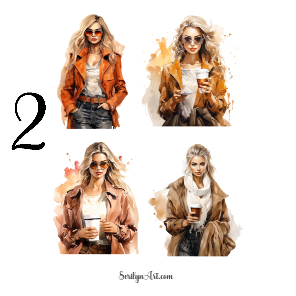 Fall Fashion Girls Sticker Sheet