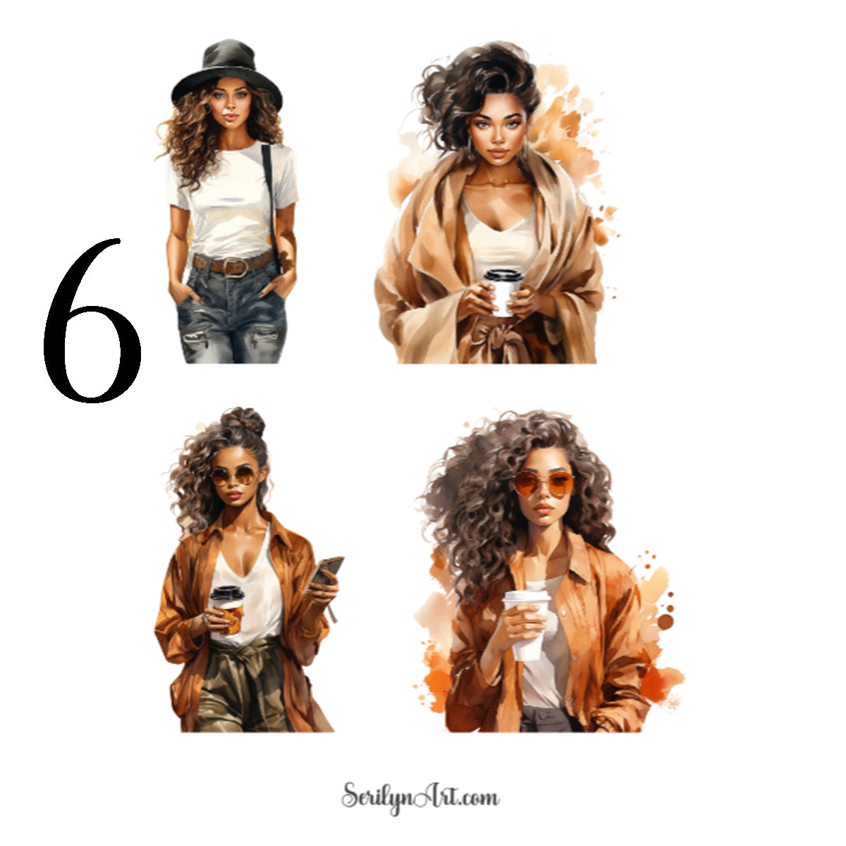 Fall Fashion Girls Sticker Sheet