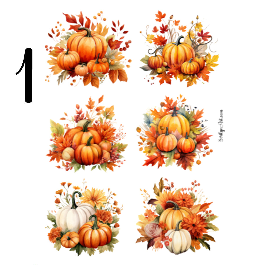Fall Pumpkins Sticker Sheet