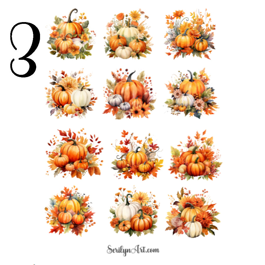 Fall Pumpkins Sticker Sheet