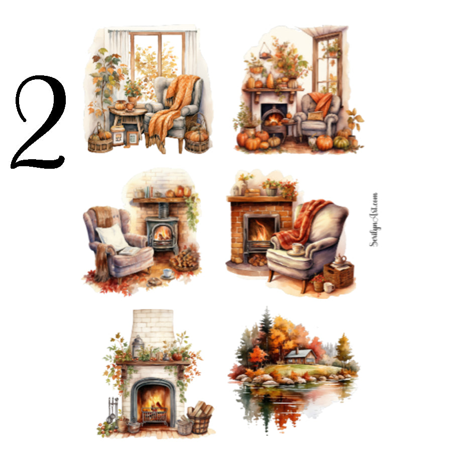 Fall Scenes Sticker Sheet