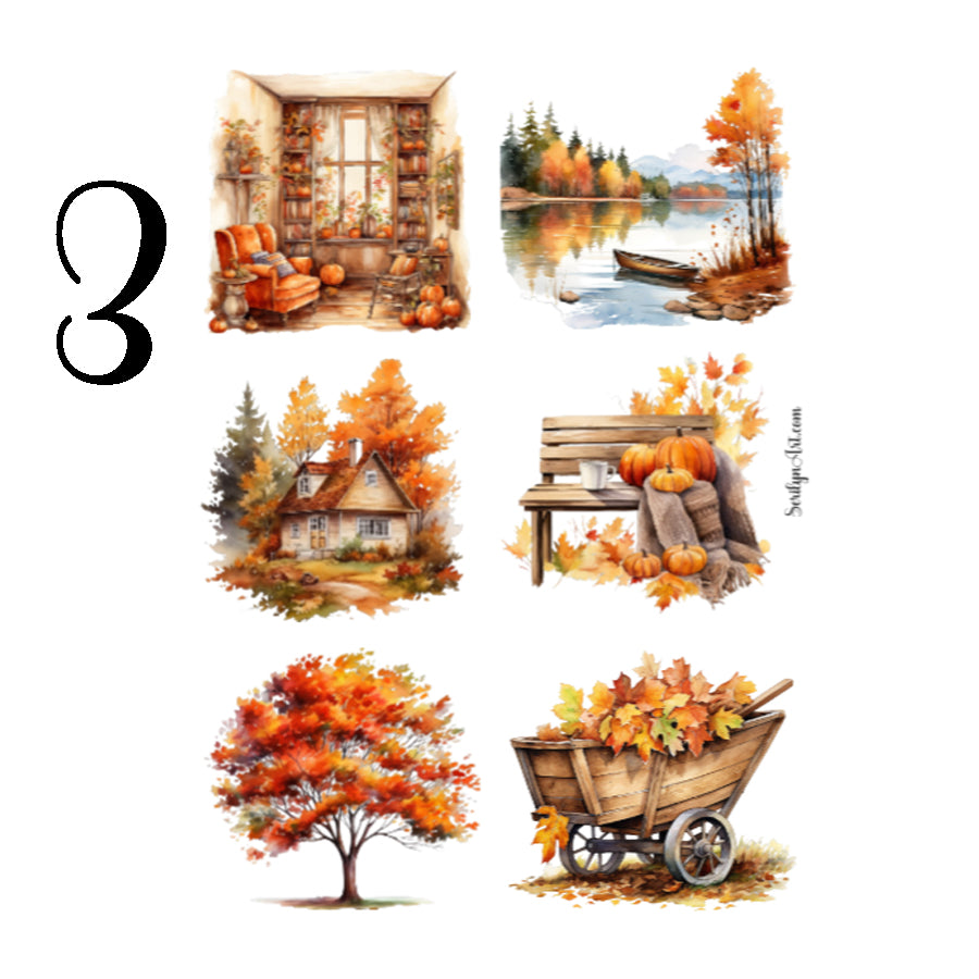 Fall Scenes Sticker Sheet
