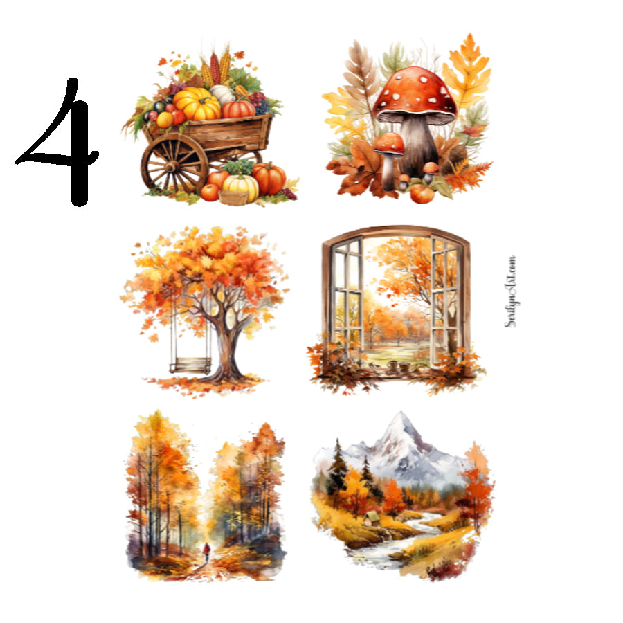 Fall Scenes Sticker Sheet