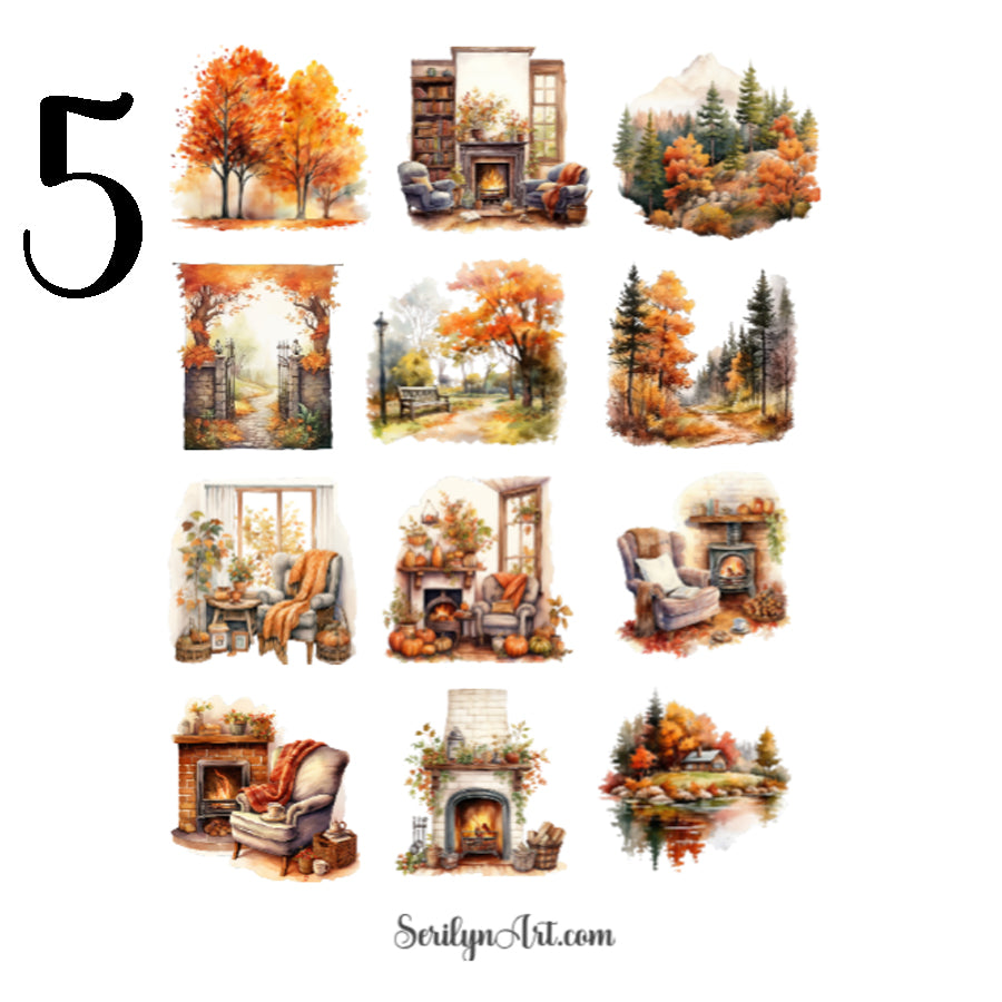 Fall Scenes Sticker Sheet