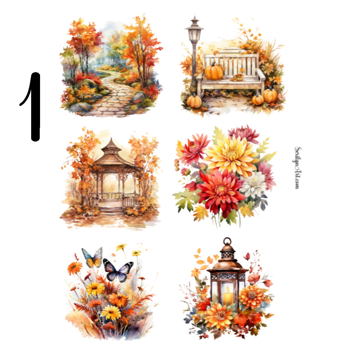 Fall Secret Garden Sticker Sheet