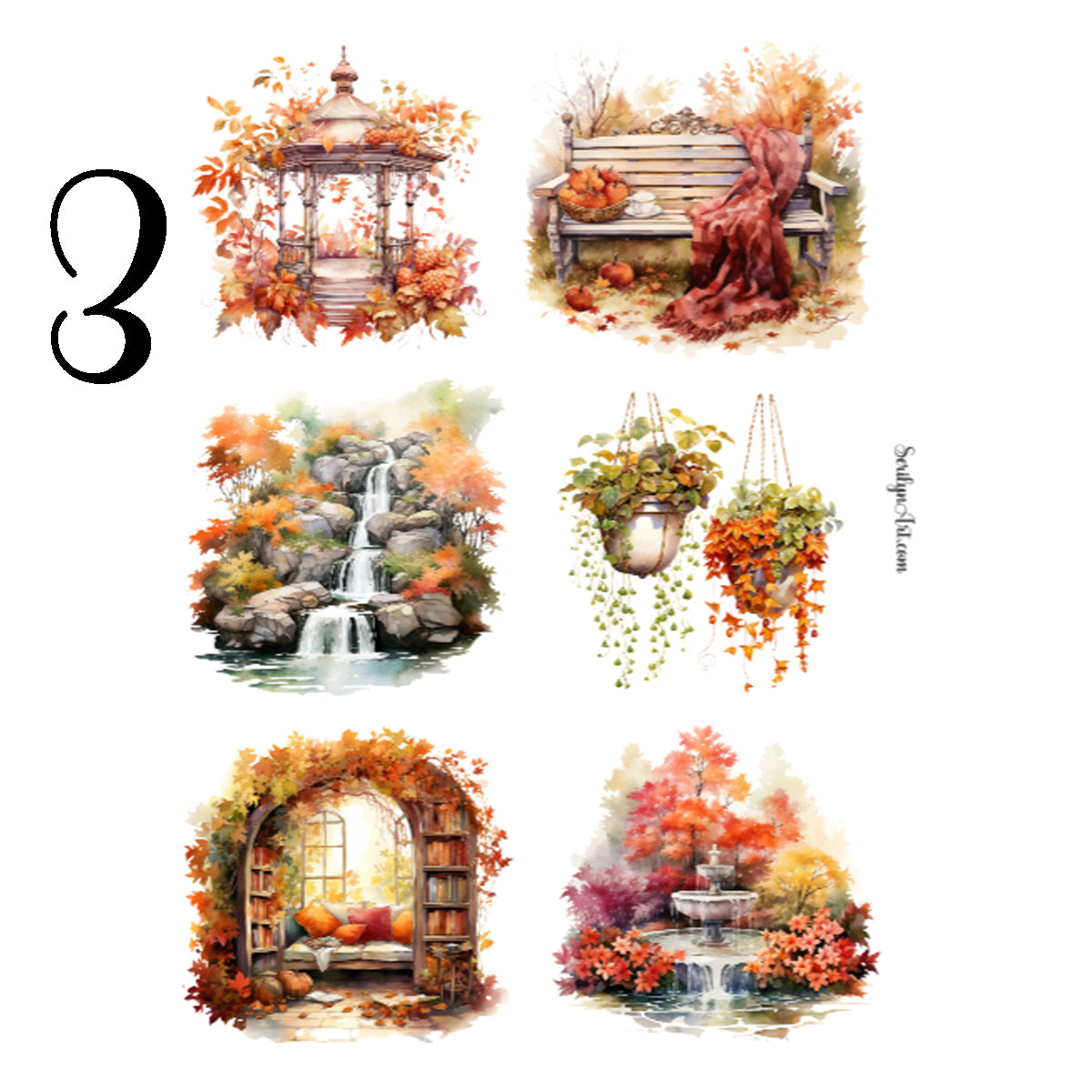 Fall Secret Garden Sticker Sheet