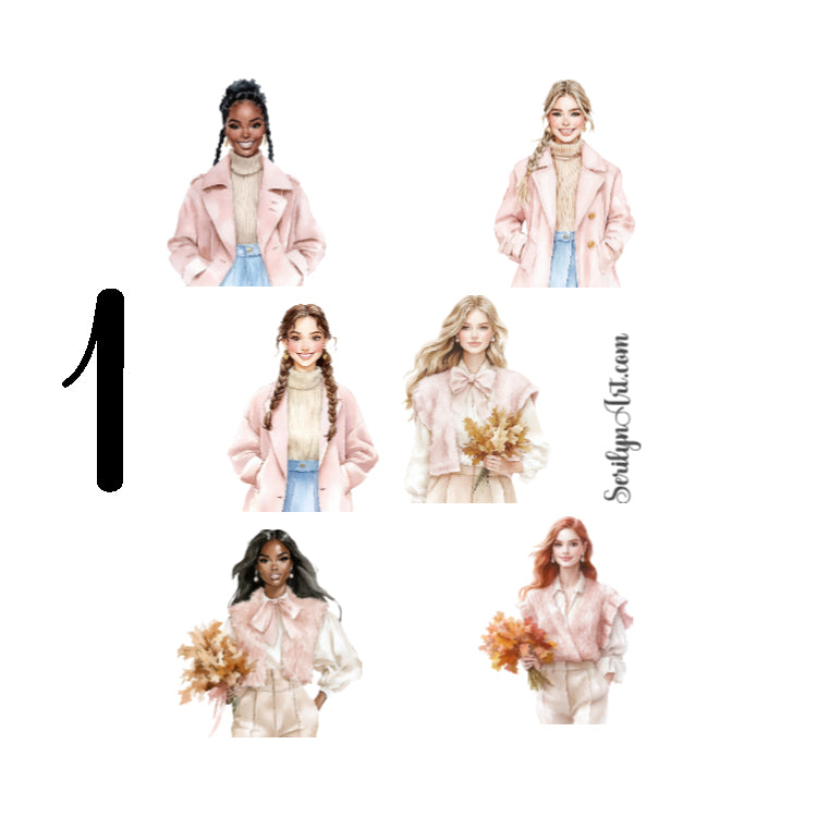 Falling Pretty Sticker Sheet