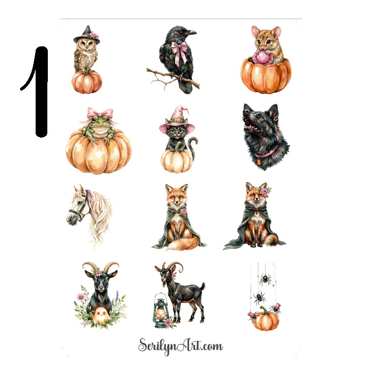 Fancy Halloween Sticker Sheet