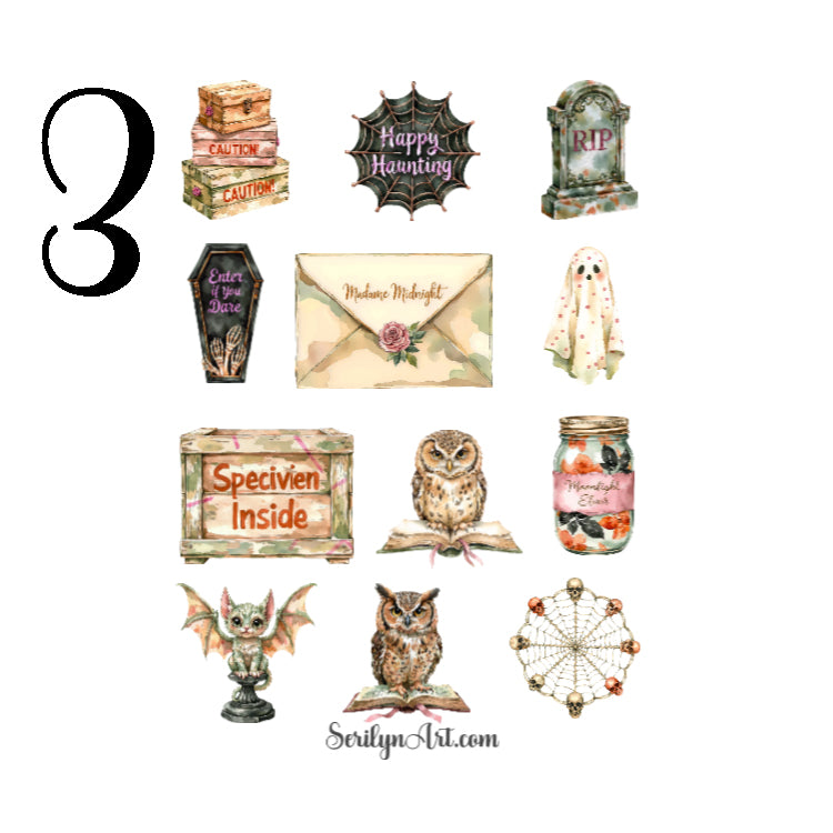 Fancy Halloween Sticker Sheet