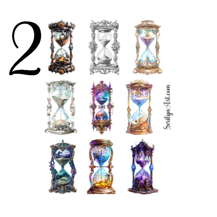 Fantasy Hourglasses Sticker Sheet