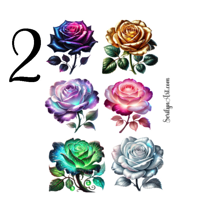 Fantasy Roses Sticker Sheet