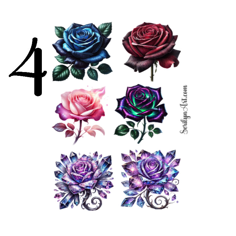 Fantasy Roses Sticker Sheet