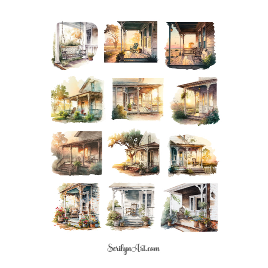 Farmhouse Porch Sticker Sheet