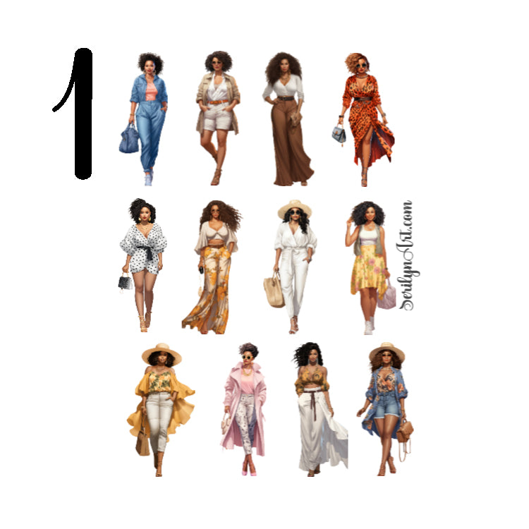 Fashion Dolls Sticker Sheet