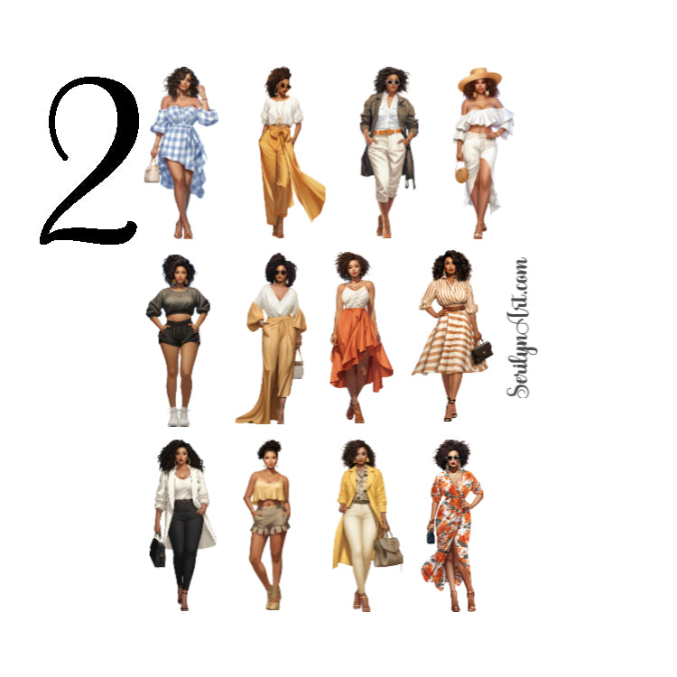 Fashion Dolls Sticker Sheet