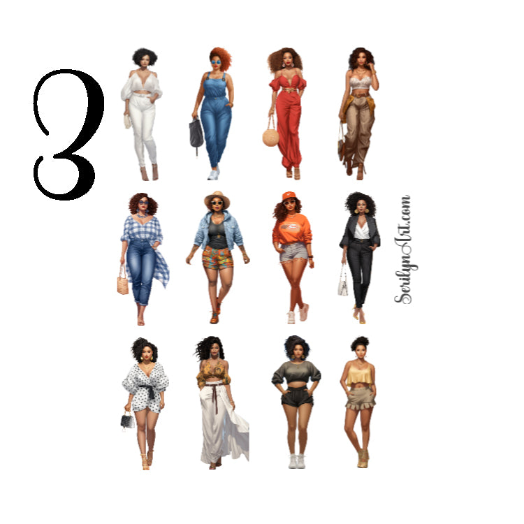 Fashion Dolls Sticker Sheet