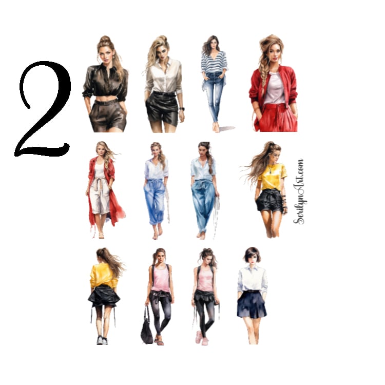 Fashion Girls Sticker Sheet