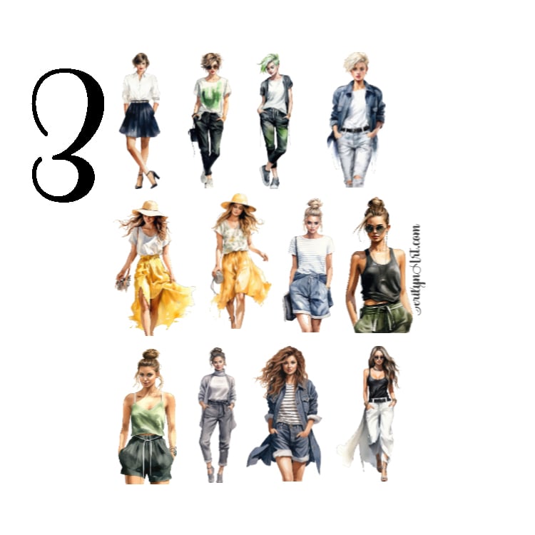 Fashion Girls Sticker Sheet