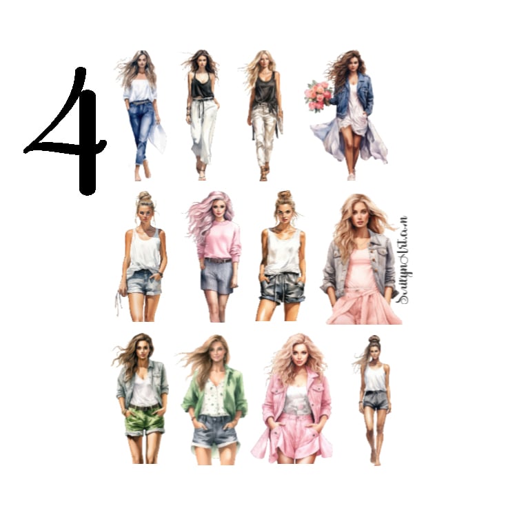 Fashion Girls Sticker Sheet