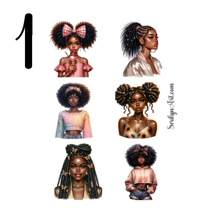 Fashionable Girls Sticker Sheet