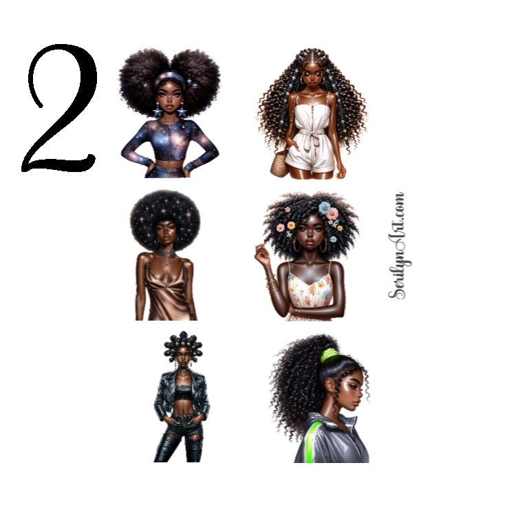 Fashionable Girls Sticker Sheet