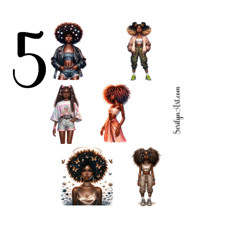 Fashionable Girls Sticker Sheet