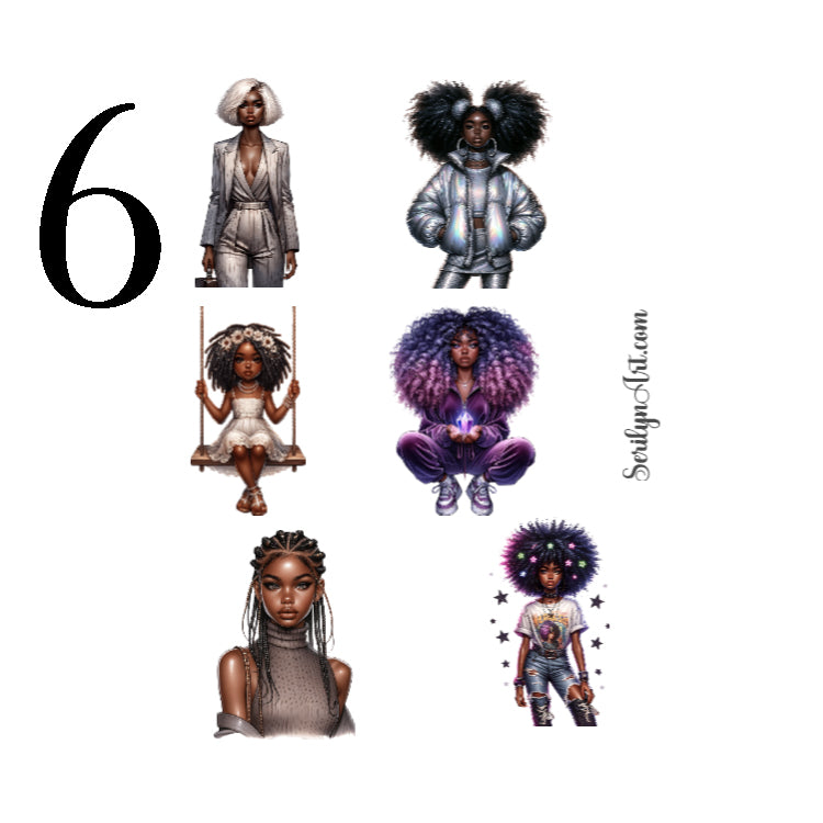 Fashionable Girls Sticker Sheet