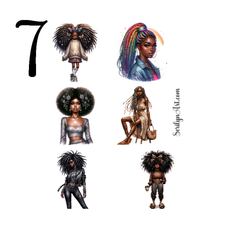 Fashionable Girls Sticker Sheet