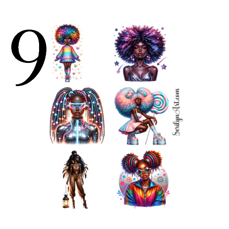 Fashionable Girls Sticker Sheet