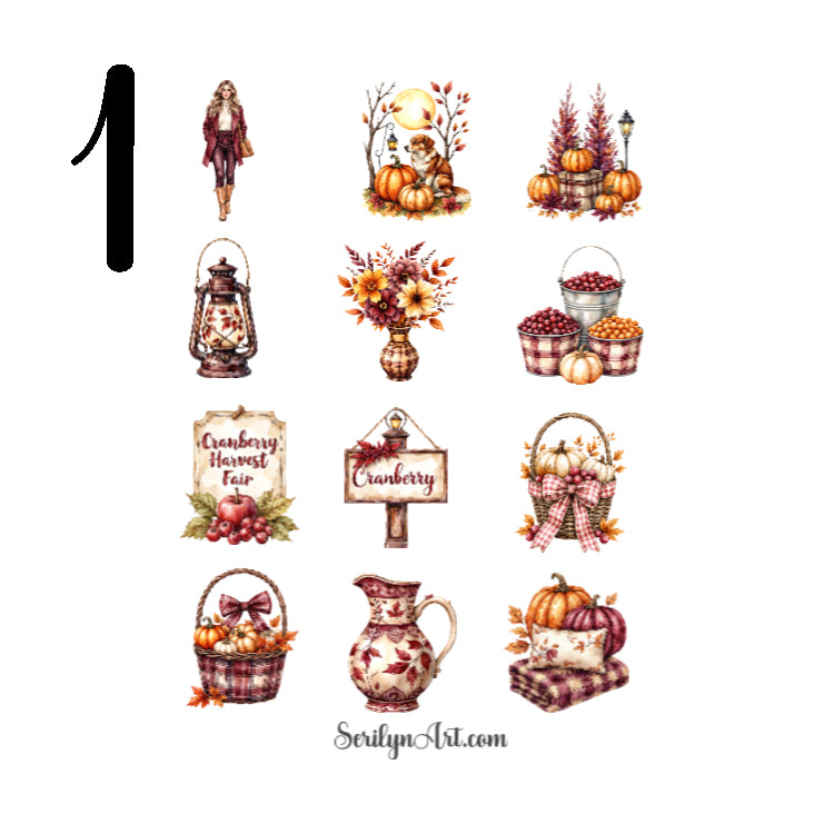 Festive Gingham Sticker Sheet