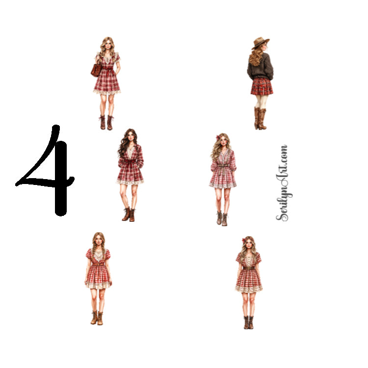 Festive Gingham Sticker Sheet